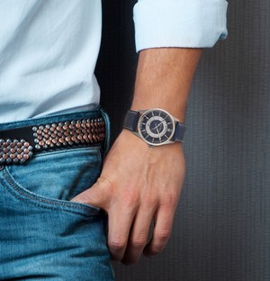 Brix + Bailey Barker Watch - Navy Leather, Sapphire Crystal from Sostter