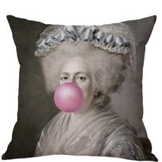 Pink Bubblegum Oil Painting Cushion Pillow via Sostter