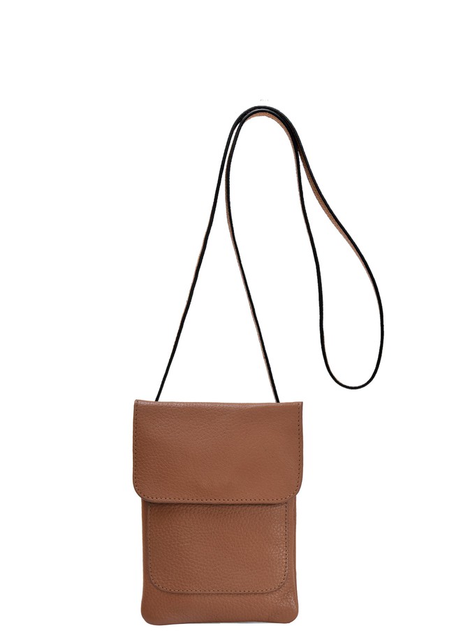 Tan Crossbody Mini Phone Bag from Sostter