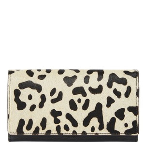 Ivory Animal Print Leather Multi Section Purse from Sostter