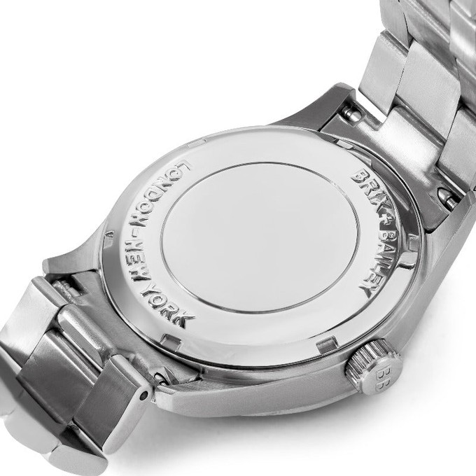 Brix + Bailey Stainless Steel Men's Quartz Watch 40mm from Sostter