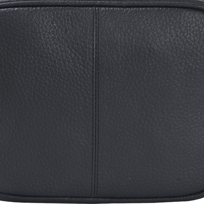 Black Convertible Leather Crossbody Belt Bag from Sostter