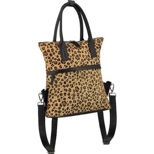 Animal Print Convertible Leather Backpack from Sostter