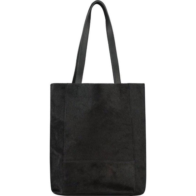 Women's Black Bow Leather Tote Bag - Soft Leather from Sostter