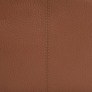 Tan Drawcord Leather Hobo Shoulder Bag from Sostter