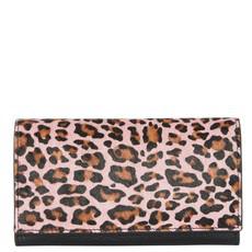 Pink Animal Print Leather Multi Section Purse via Sostter