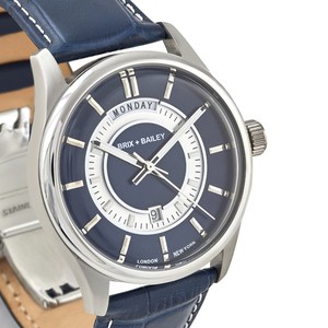 Brix + Bailey Barker Watch - Navy Leather, Sapphire Crystal from Sostter