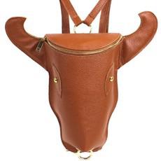 Camel Cow Head Leather Backpack | Byadb via Sostter