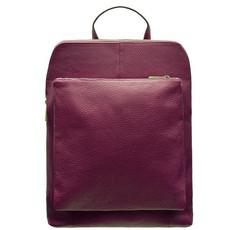 Maroon Soft Pebbled Leather Pocket Backpack via Sostter