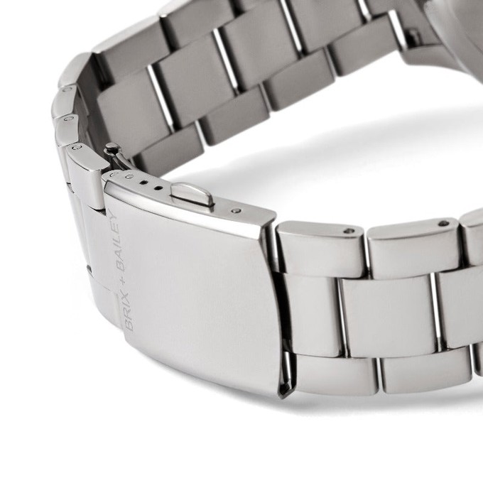 Brix + Bailey Stainless Steel Men's Quartz Watch 40mm from Sostter