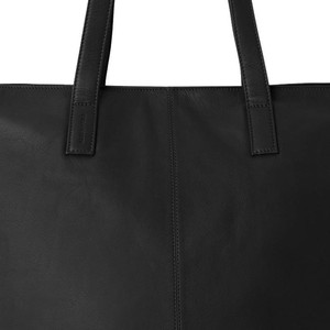 Black Leather Everyday Tote from Sostter