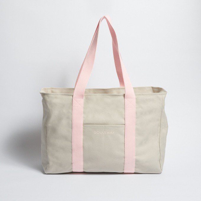 Project Cece  Yoga Tote - Sand/Pink