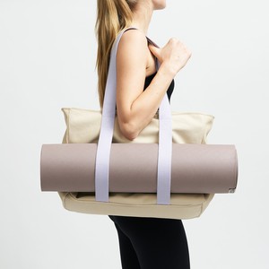 Yoga Tote - Sand/Lavender from Souleway