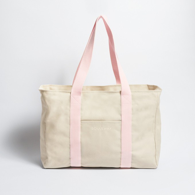 Yoga Tote - Sand/Pink from Souleway