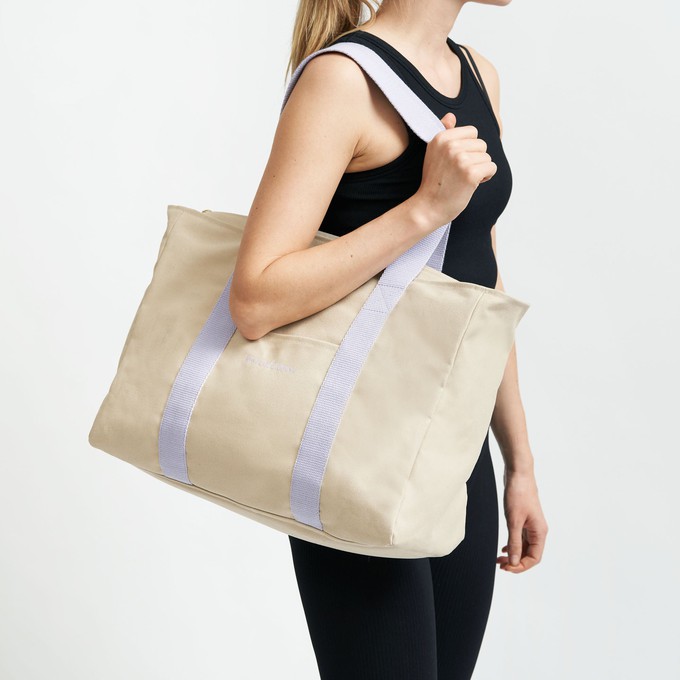 Yoga Tote - Sand/Lavender from Souleway