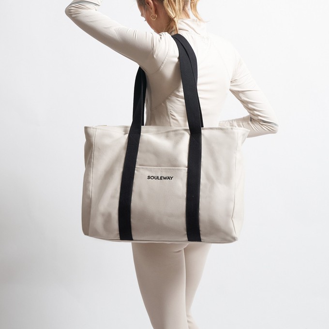 Yoga Tote - Sand/Black from Souleway