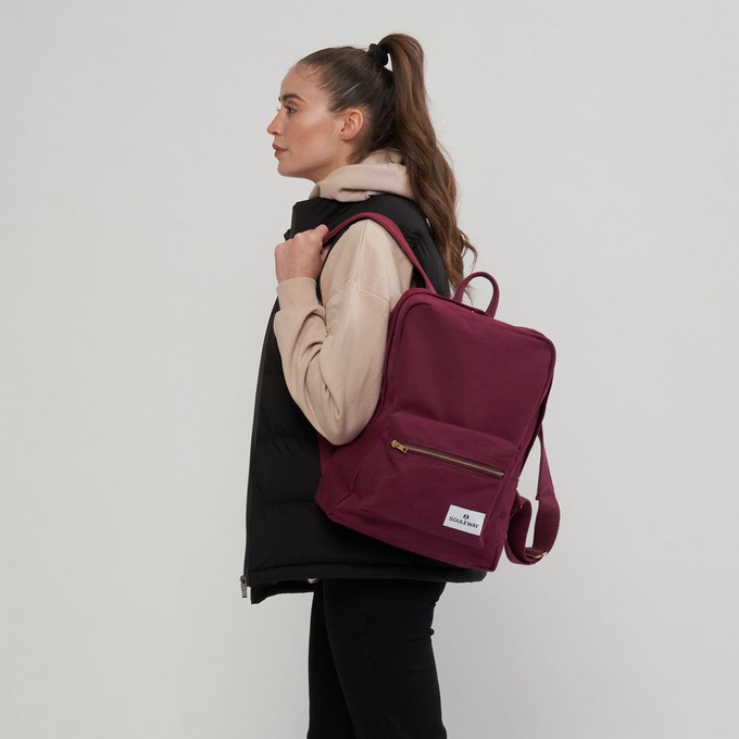 Casual Backpack (imperfect) - Bordeaux Red from Souleway