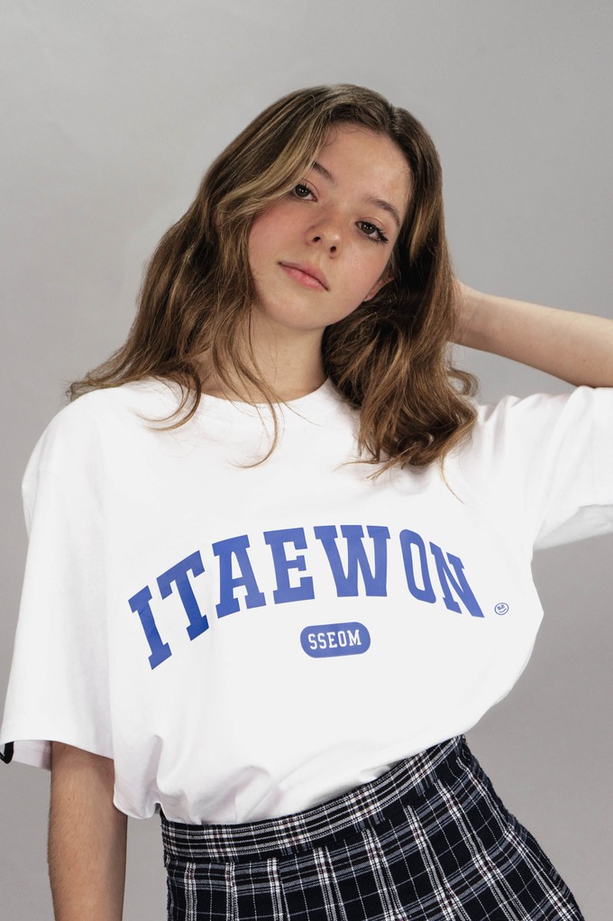 ITAEWON BLUE T-shirt from SSEOM BRAND