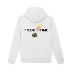 TTEOK TIME WHITE HOODIE via SSEOM BRAND