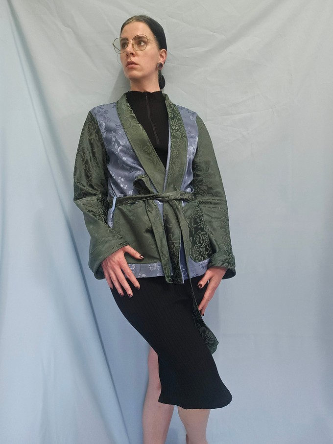 Upcycled Jacquard Kimono Jacket from Stephastique