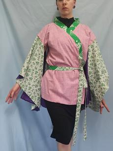 Modular Floral Kimono Top via Stephastique