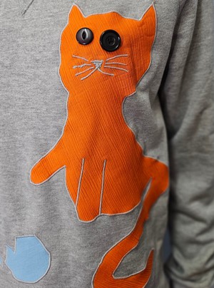 Bad Cat Sweater Grey Size M from Stephastique Bad Cat Sweater Grey Size M from Stephastique