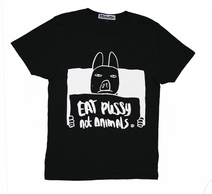 T-Shirt Eat Pussy Not Animals BLACK from Stephastique