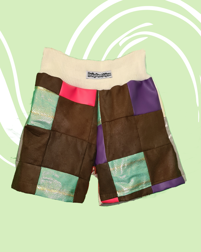 Cheeky Patchwork Shorts from Stephastique