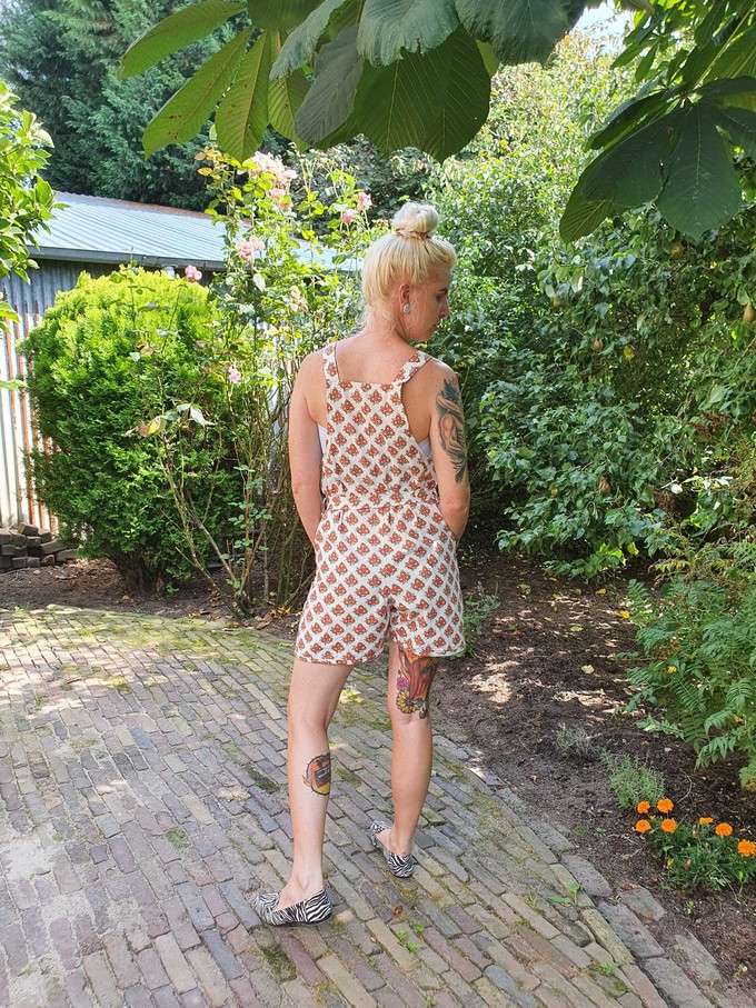 Dungaree Shorts Vintage Floral from Stephastique
