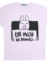 T-Shirt Eat Pussy Not Animals PINK from Stephastique