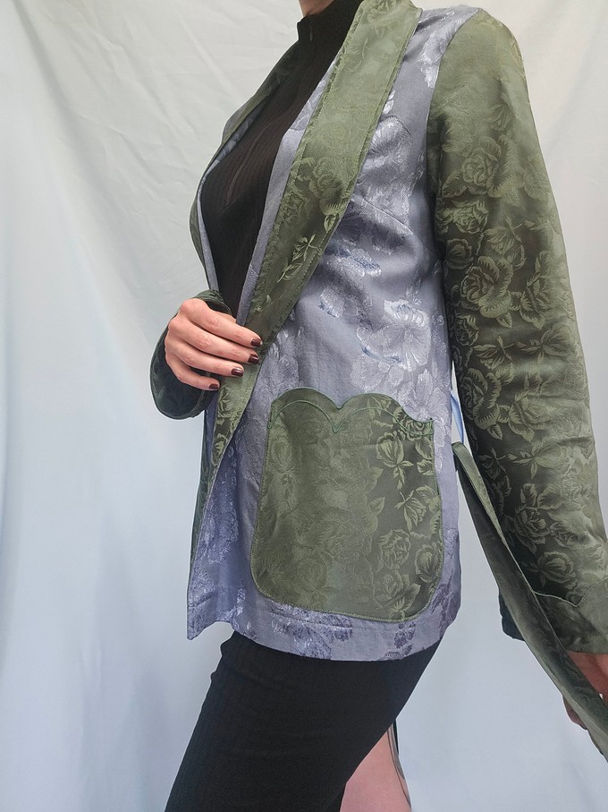Upcycled Jacquard Kimono Jacket from Stephastique