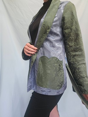 Upcycled Jacquard Kimono Jacket from Stephastique