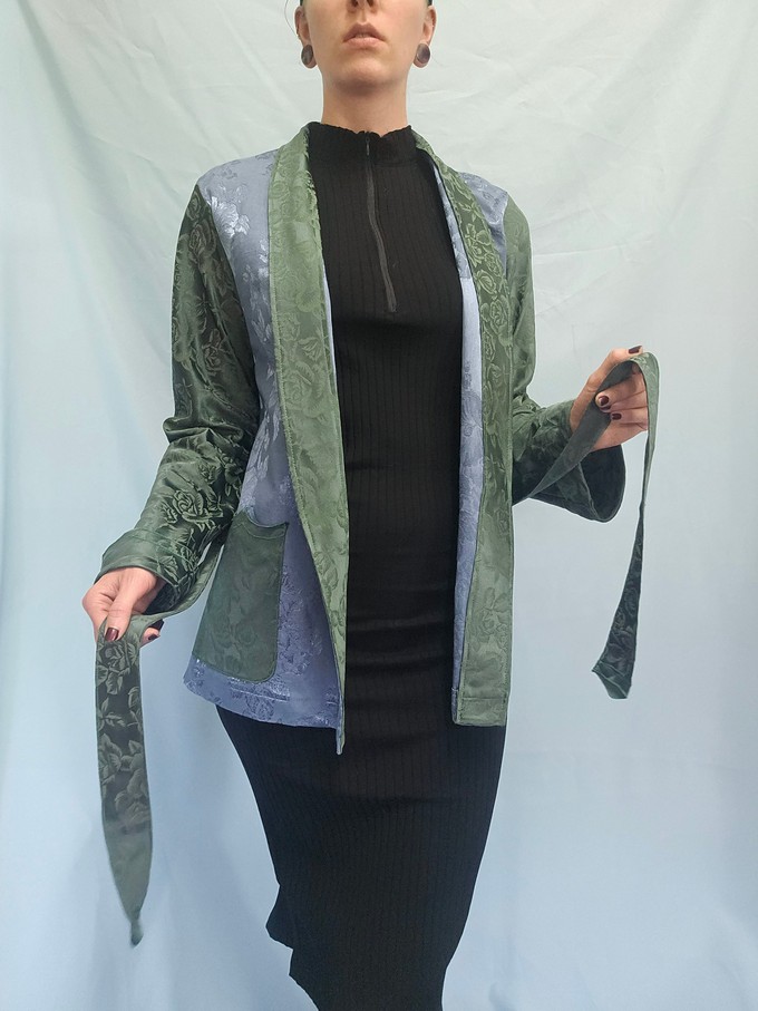 Upcycled Jacquard Kimono Jacket from Stephastique