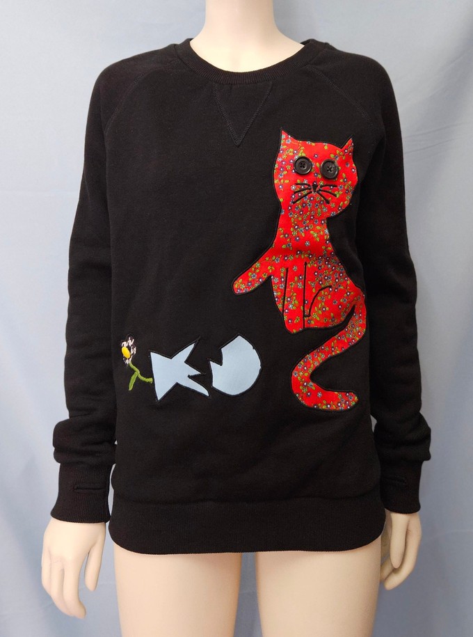 Bad Cat Sweater Black Size M from Stephastique