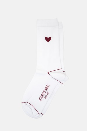 Socks with heart white from STORY OF MINE