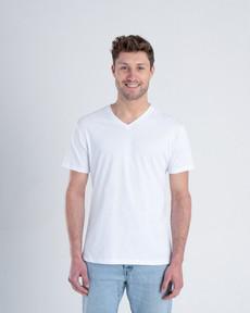 3-Pack Organic V-neck T-shirts White via Stricters