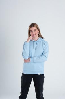 Premium Organic Hoodie Sky Blue via Stricters