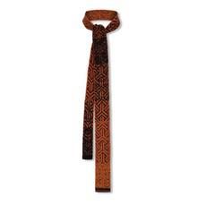 Rust Gradient Graphic Jacquard Cotton Knitted Tie - Rust Brown With Black via STUDIO MYR