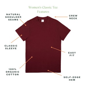 Organic Cotton Classic Tee in Garnet from Subset