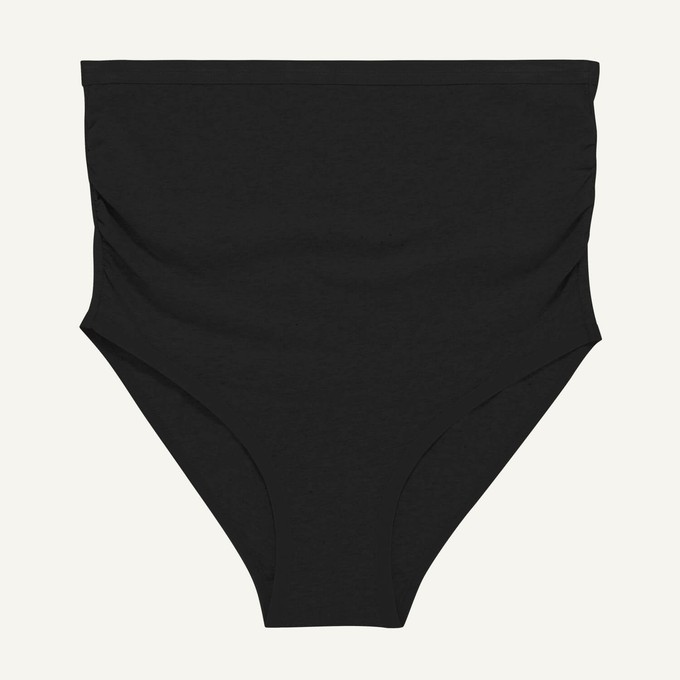 Organic Cotton Maternity Above-Belly Brief in Carbon from Subset