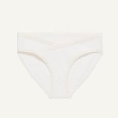 Organic Cotton Maternity Below-Belly Brief in Cloud Nine via Subset