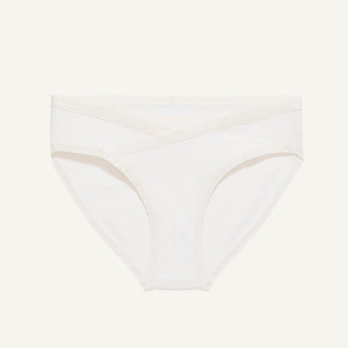 Organic Cotton Maternity Below-Belly Brief in Cloud Nine from Subset