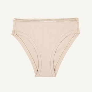 Organic Cotton Mid-Rise Bikini in Stone from Subset