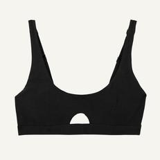 Organic Cotton Keyhole Soft Bra in Carbon via Subset
