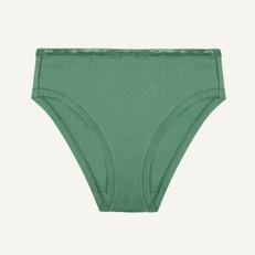 Organic Cotton Mid-Rise Bikini in Willow via Subset
