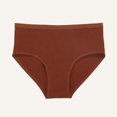 Organic Cotton Mid-Rise Brief in Cacao via Subset