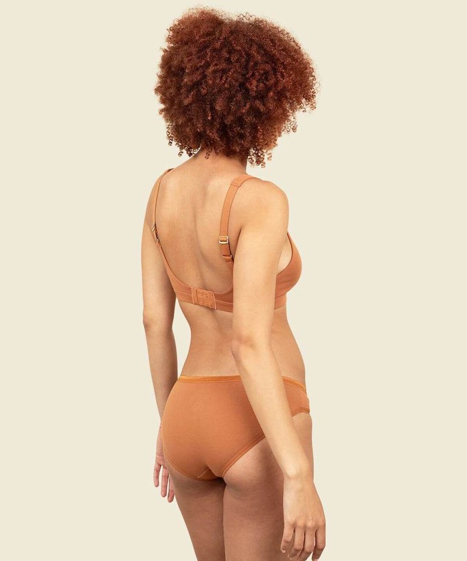Organic Cotton Keyhole Soft Bra in Spice from Subset