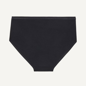 Organic Cotton Mid-Rise Brief in Carbon from Subset