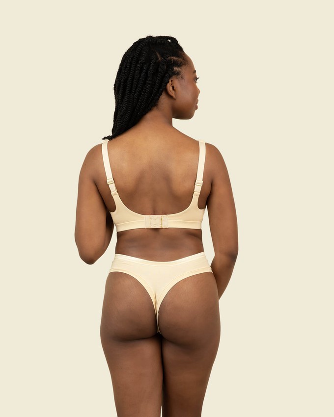 Organic Cotton Keyhole Soft Bra in Wheat from Subset