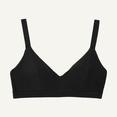 Organic Cotton Triangle Soft Bra in Carbon via Subset